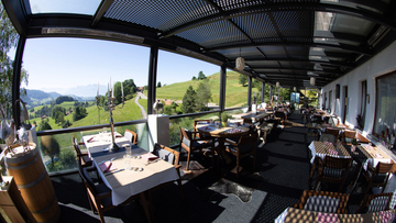 Ausblick vom Wintergarten