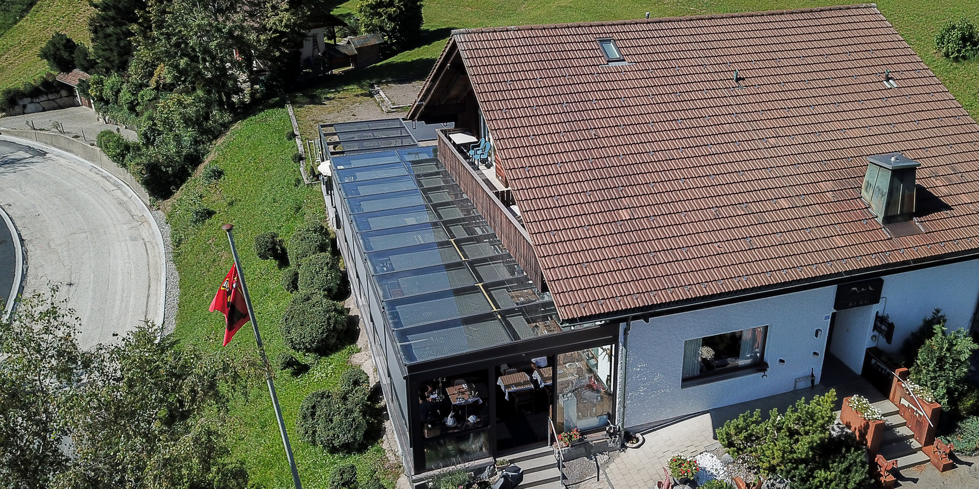 Restaurant Berg von oben